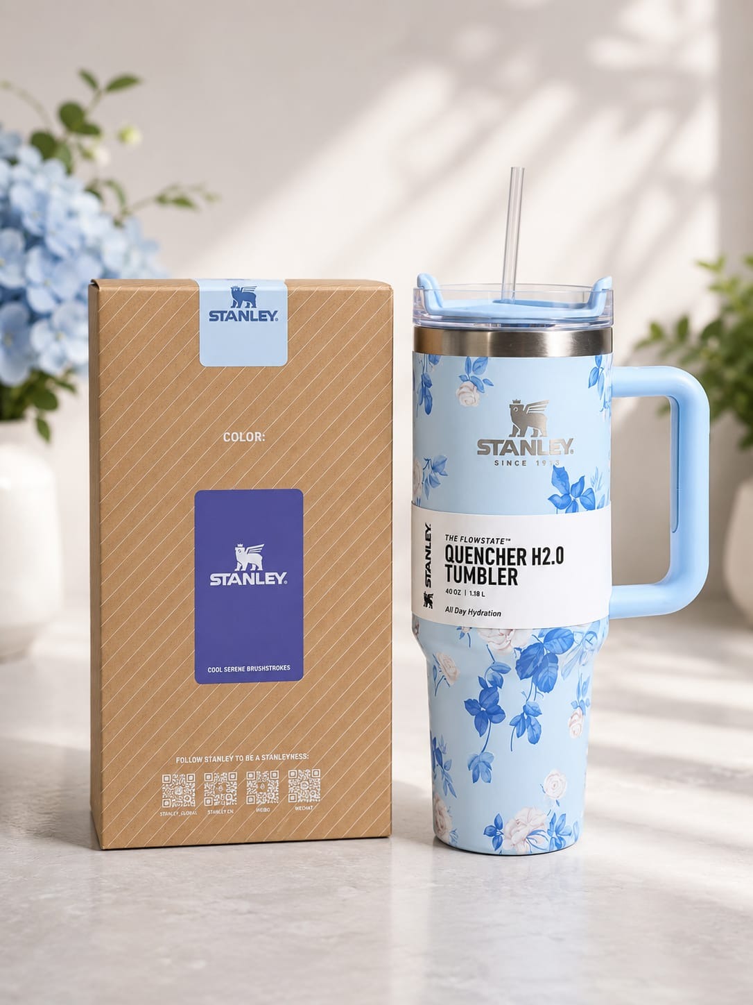 Stanley 40oz Printed Straw Tumbler