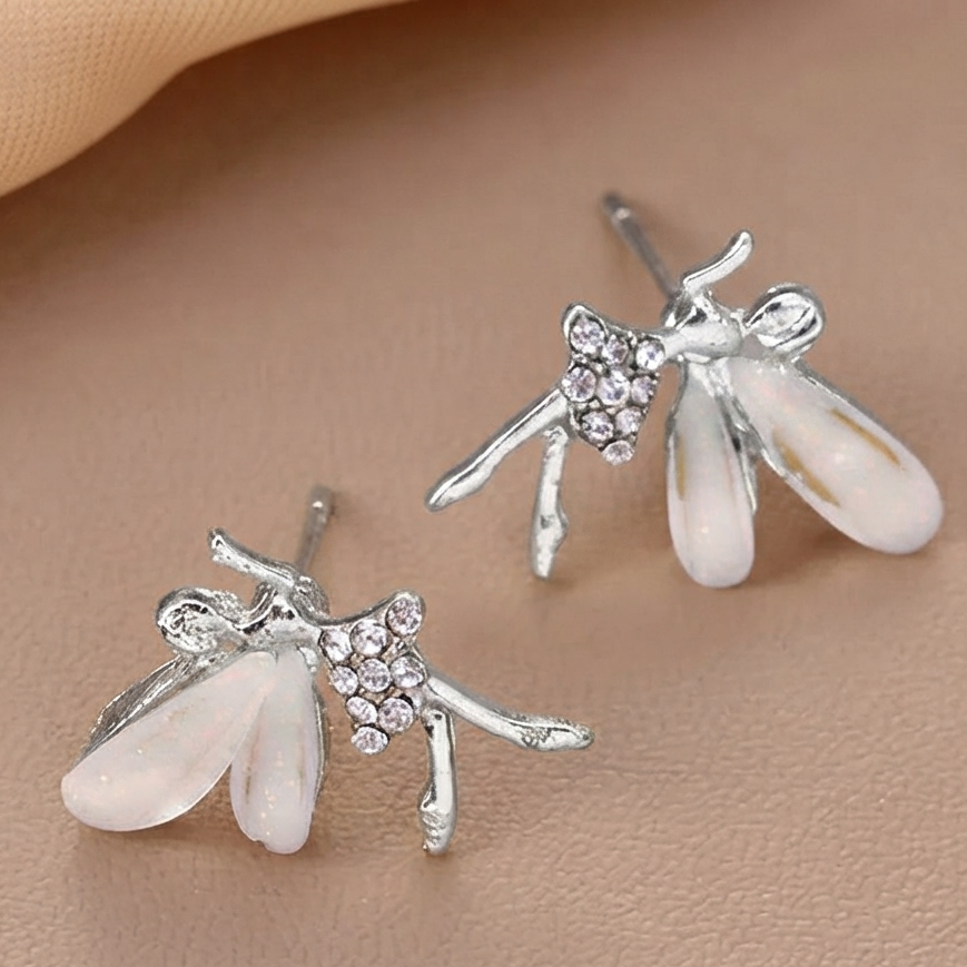 Korean-Style Fairy Stud Earrings – Elegant Daily Jewelry