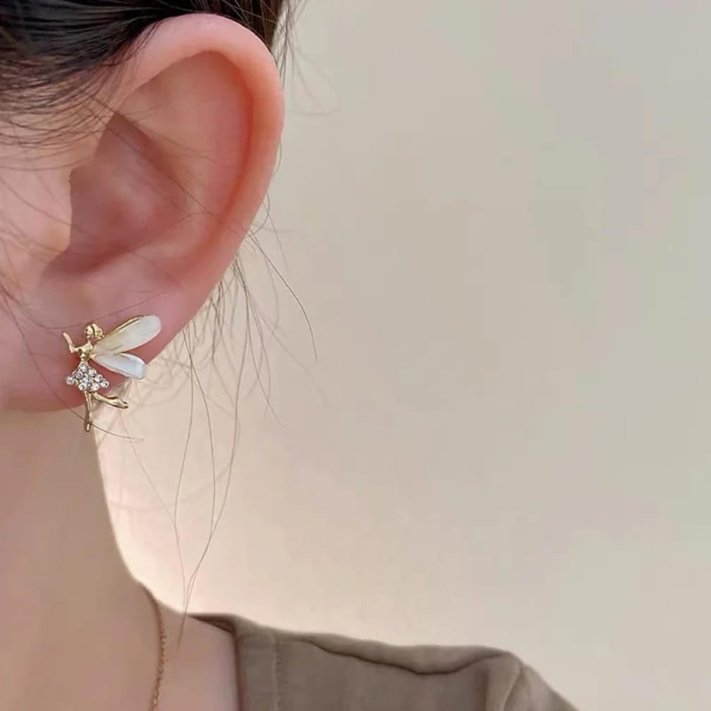 Korean-Style Fairy Stud Earrings – Elegant Daily Jewelry