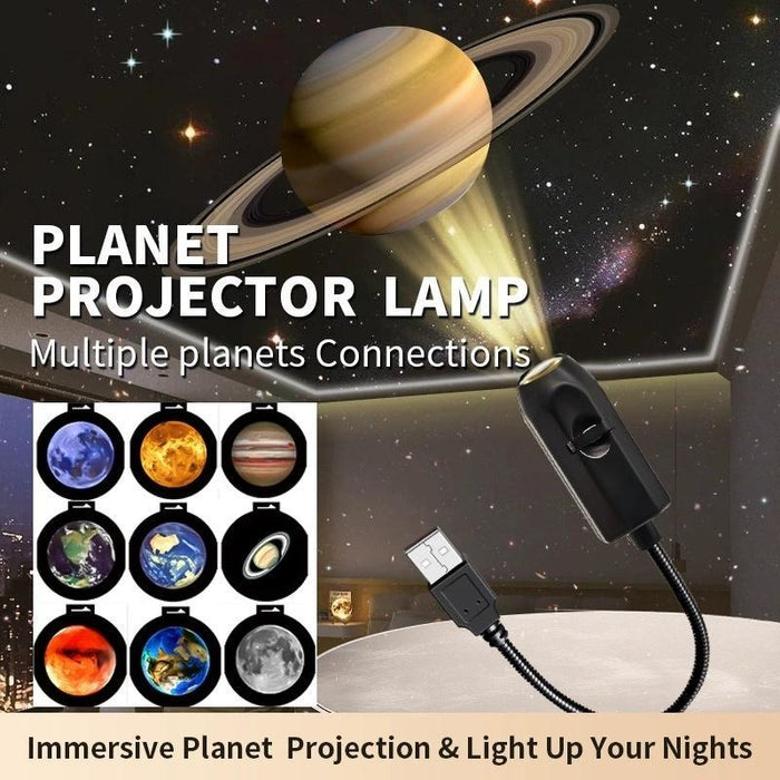 USB Moon Earth Starry Sky Projection Lamp – 6 Lenses